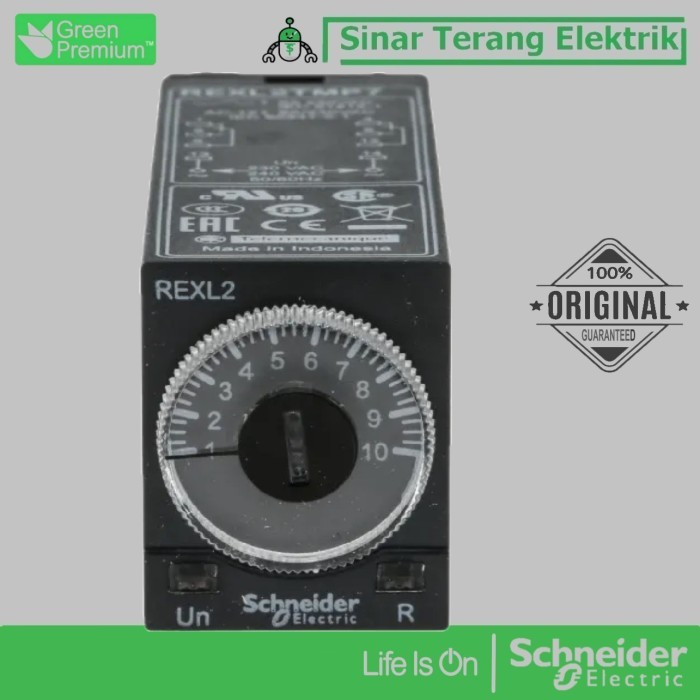 Schneider Electric Timer On Delay 0.1S.100H 2C/O Rexl2Tmp7 Rexl2Tmbd