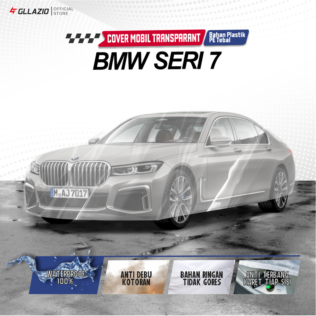 BMW 7 Series ฝาครอบตัวรถโปร่งใส / BMW Series 7 ผ้าคลุมรถพลาสติก / BMW E23 E32 E38 E65 E66 E67 E68 F0