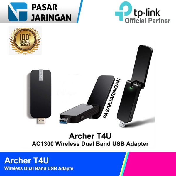 TPLINK Archer T4U AC1300 Wireless Dual Band USB Adapte