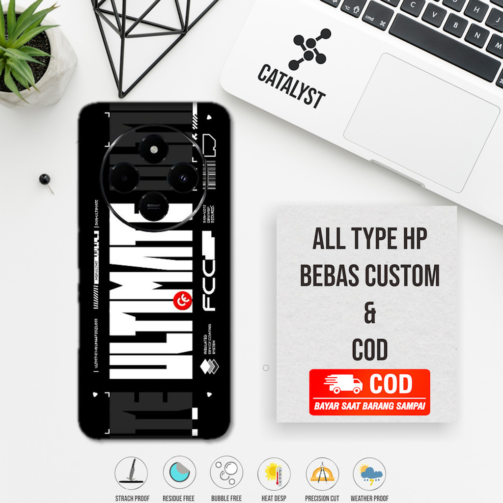 (ซื้อ 1 แถม 2) Garskin Skin Redmi 14C Ultimate Code q6p - สามารถปรับแต่งได้ - เคสสติ๊กเกอร์