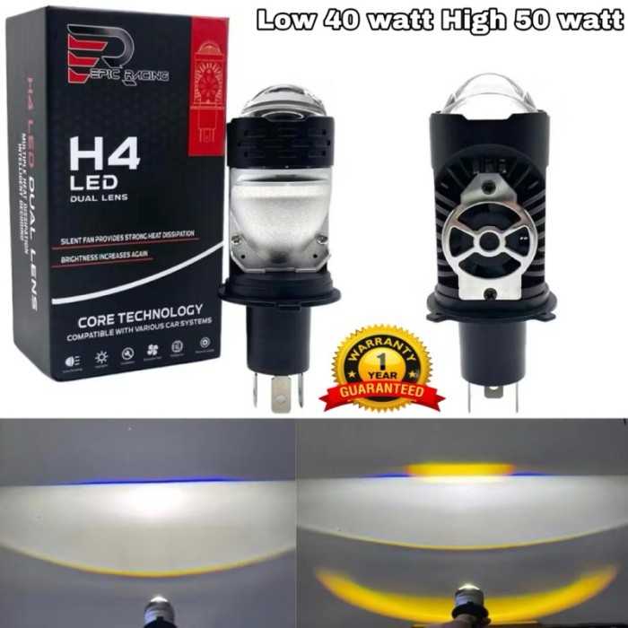 พรีเมี่ยม Original Epic Racing Ze5 High Low Ac Dc H4 ไฟหน้า Led Plus พัดลมระบายความร้อนเต็มรูปแบบ