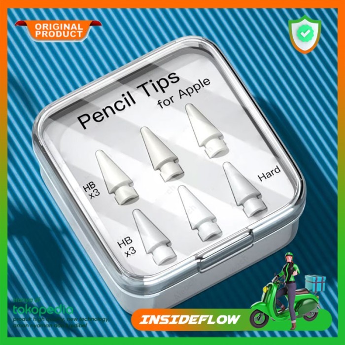 Tip Apple Pencil Replacement Hard HB Nib Apple Pencil Gen 1 2 Apple Pencil Tips Replacement 6 ชิ้น