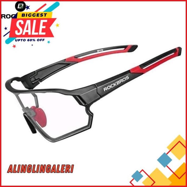 ORIGINAL ROCKBROS BIKE GLASSES PHOTOCHROMIC LENS - ใหม่ล่าสุด PHOTOCHROMIC GOWES RUNNING GLASSES