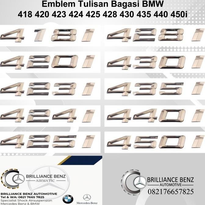 BMW 418I 420I 423I 425I 428I 430I 435I 440I 450I LUGGAGE EMBLEM