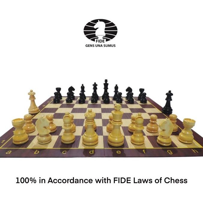 ALEXANDER ALEKHINE CHESS SET WOODEN FOLDING CHESS BOARD