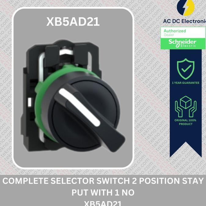 สวิตช์เลือก Schneider ราคาไม่แพง 2 ตําแหน่ง 1 ไม่มีวาง Xb5Ad21