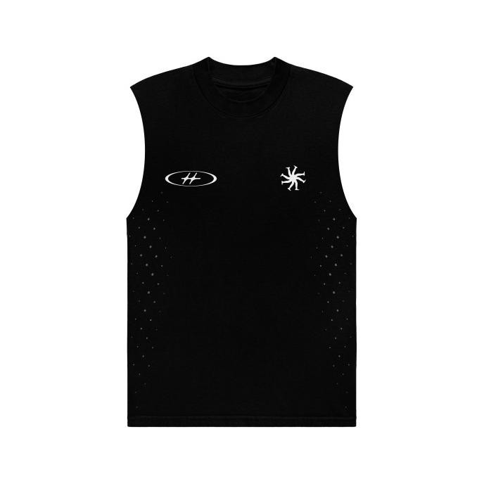 Hlwn Running Unisex Muscle Tee Black - Vibrance