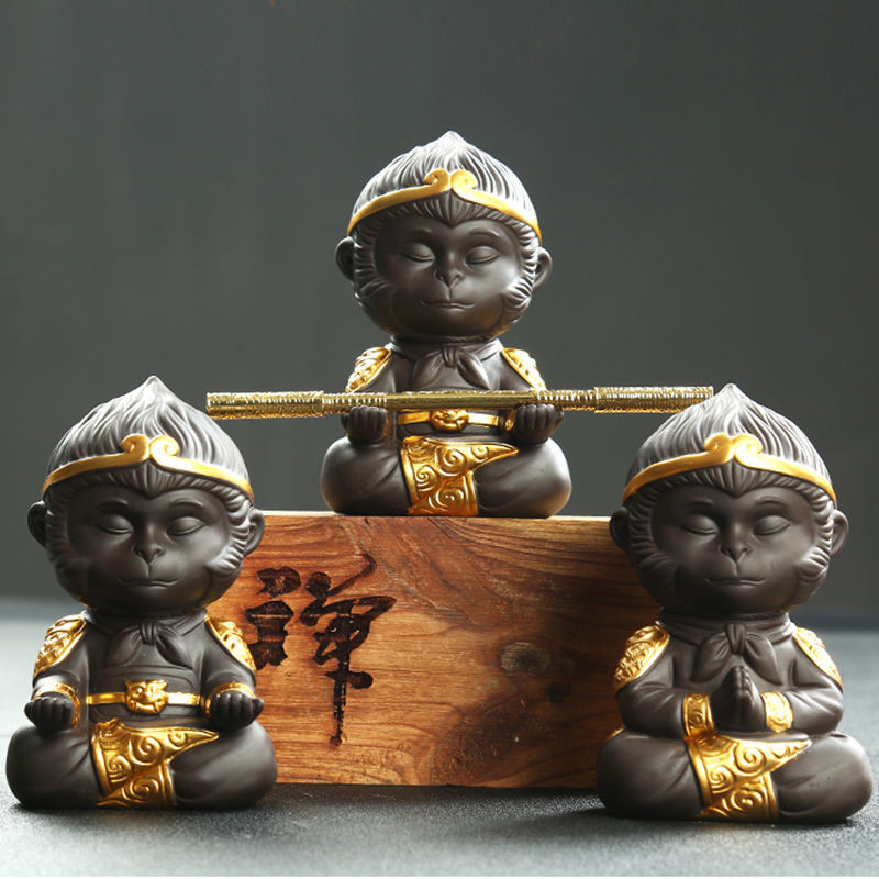 Zisha กาน้ําชาสัตว์เลี้ยง Qitian Dasheng เครื่องประดับพรีเมี่ยม