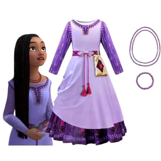 ราคาแผ่นดิสก์ - WISH ASHA Encanto COSTUME นําเข้าชุดอุปกรณ์เสริมชุดคอสเพลย์เด็ก