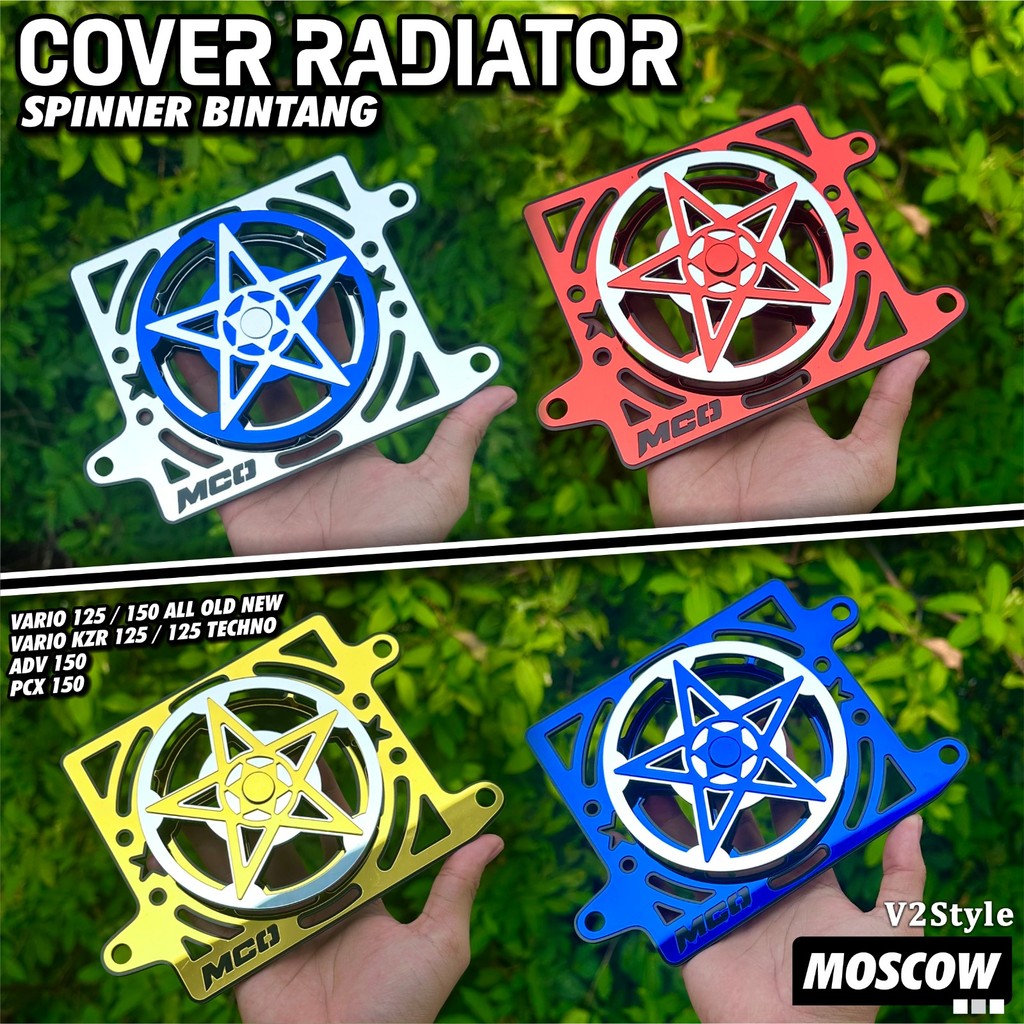 ฝาครอบหม้อน้ําชุด Spinner อะคริลิค Crescent กระจกอะคริลิค Pnp Vario 125 150 PCX 150 Adv 150 ฟรีสลักเกลียวและ Bushing 3 มม.ฝาครอบหม้อน้ํา plus Spinner FAN ROTATING Vario 125 Vario 150 VARIO 125 TECHNO - TECHNO 125 เก่า ใหม่ PCX150 ADV150