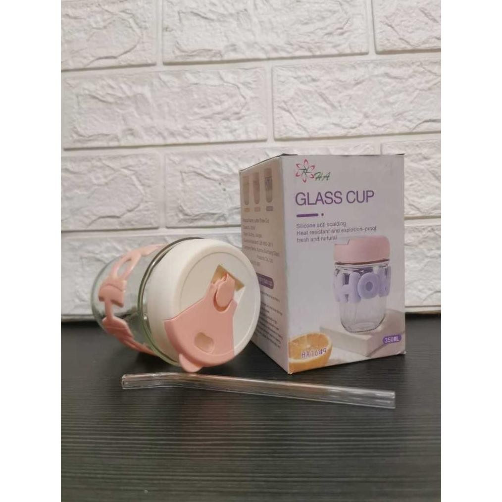 HOHO ขวดแก้วเด็ก 400 มล. / แก้วน้ําแก้ว HOHO / แก้วน้ําแก้วสุนทรียศาสตร์ / ขวดแก้วหรูหราเรียบง่าย