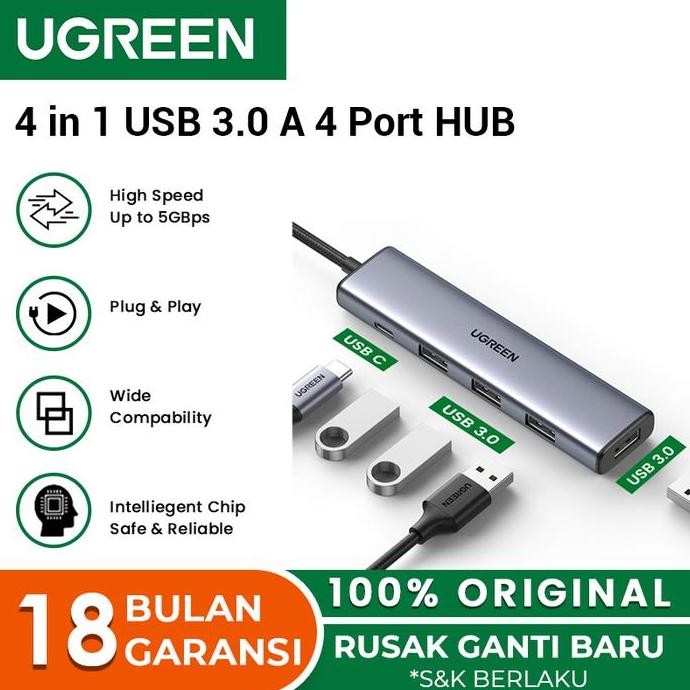 - UGREEN USB 3.0A HUB 4 พอร์ต HUB คอมพิวเตอร์