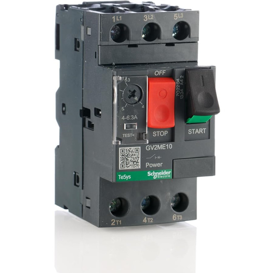 Schneider Thermistor Motor Circuit Breaker Gv2Me10 Gv2Me 10 (4 - 6.3 A) ของแท้
