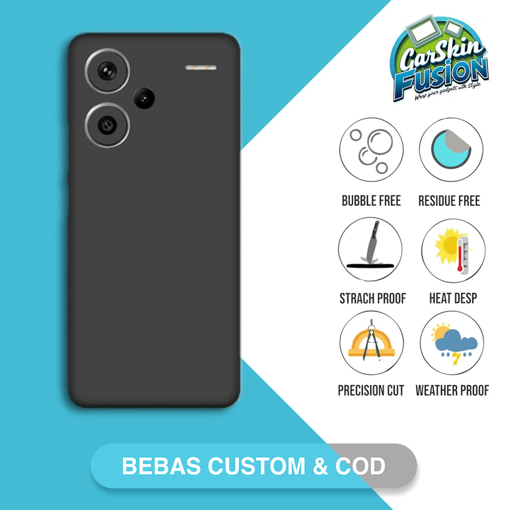 Garskin Skin Redmi Note 13 Pro Plus 5G Plain Lurr Code - M1K Custom | เคสรอยขีดข่วนป้องกันฟันกัส