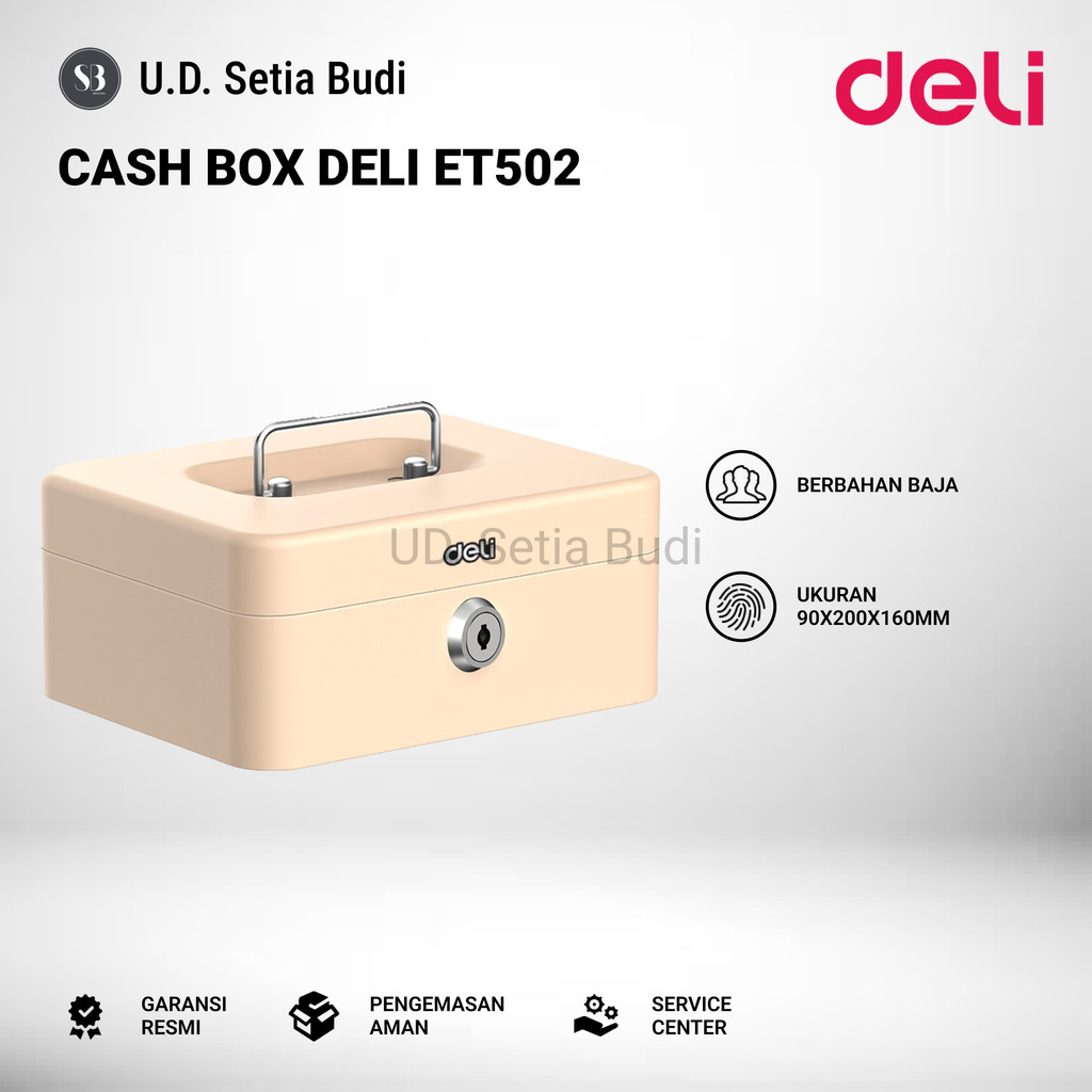 Deli Money Safe / กล่องเงินเหล็ก / กล่องเงินสด Deli ET502