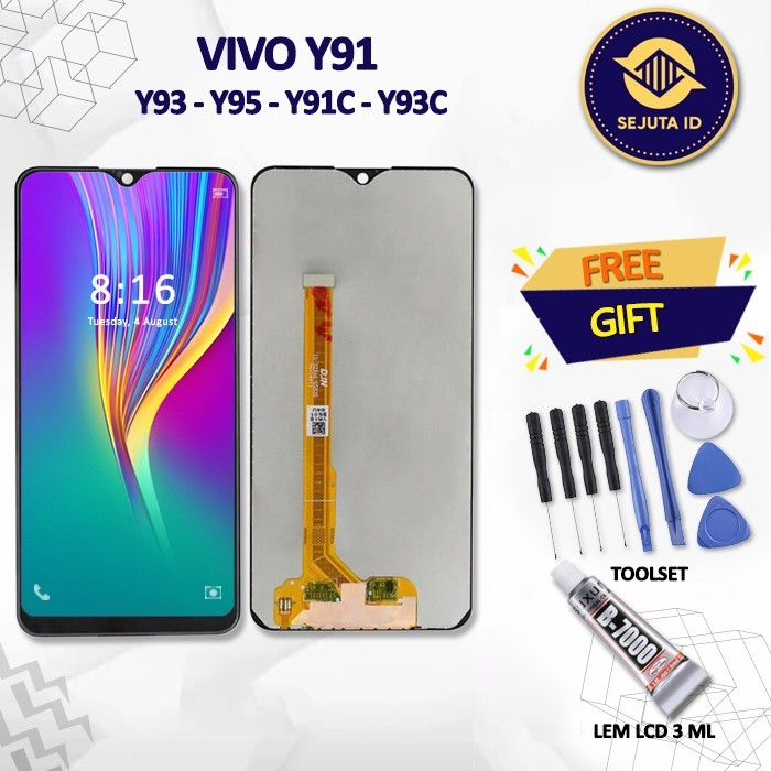 BEST ORIGINAL LCD VIVO Y91 Y93 Y95 Y91c Y93c ORIGINAL FULLSET เครื่องมือฟรี - กาว LCD