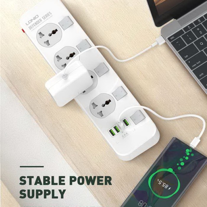 Ldnio Sc4408 Universal Power Outlet & Usb Fast Charger