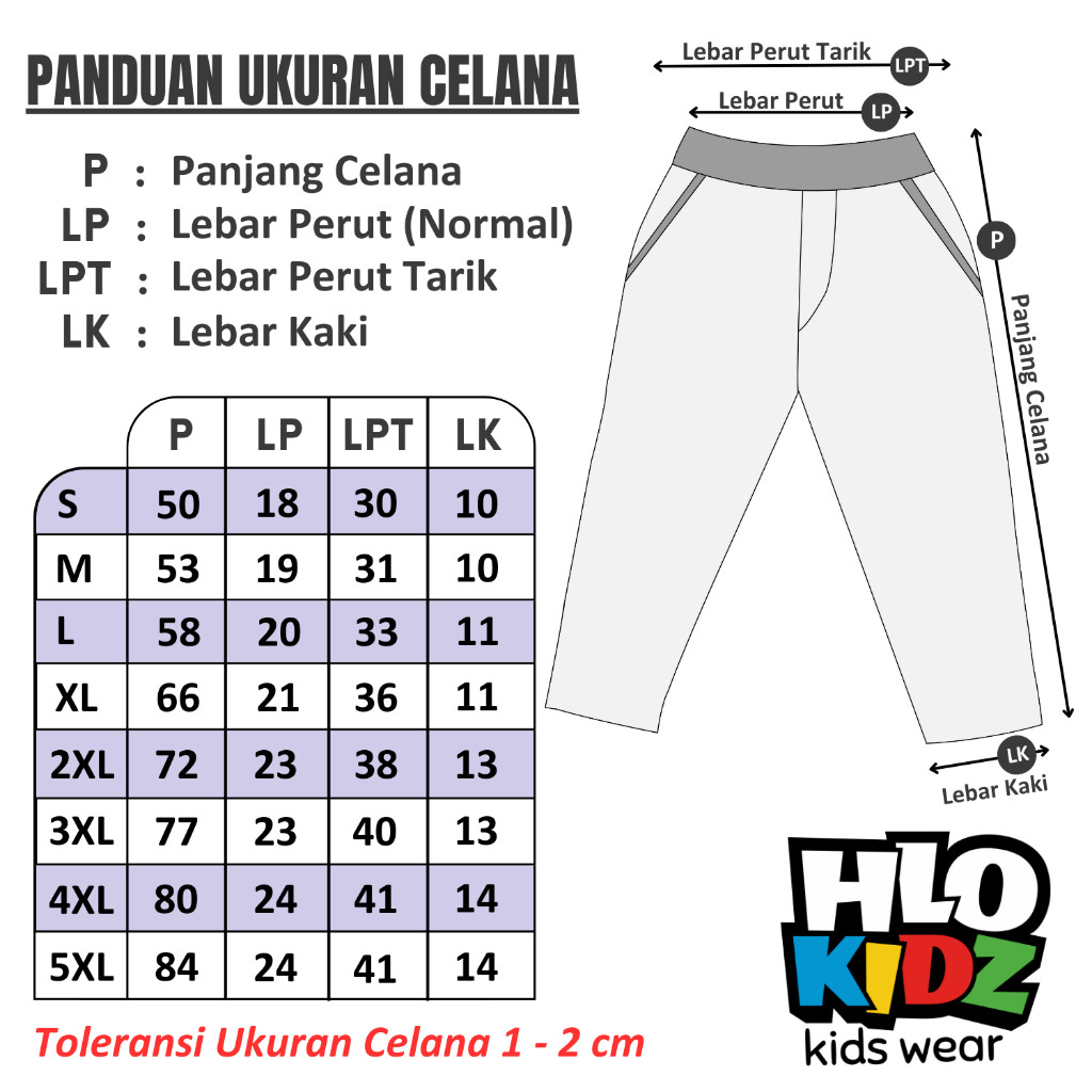 KATUN Viral!!! Unisex Chions Hlo Kidz ชายหญิงกางเกงขายาวผ้าฝ้าย Twill ยืดยืด