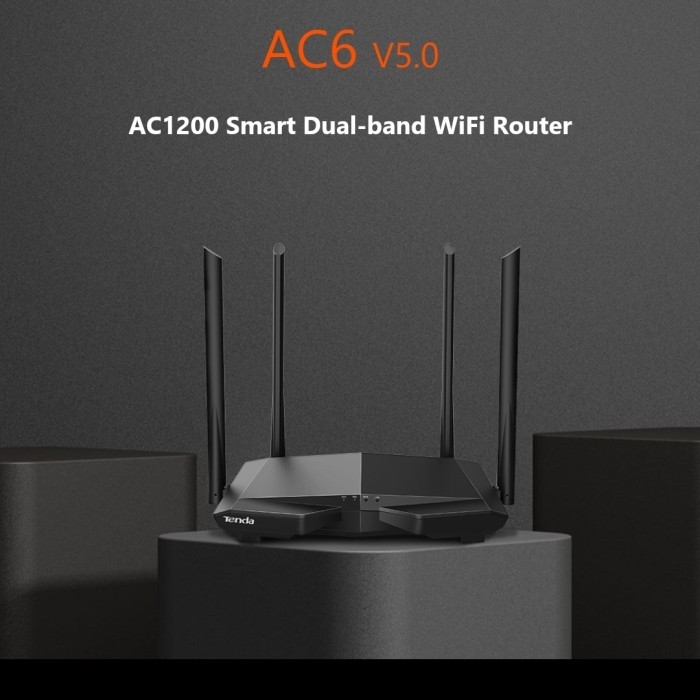 Tenda AC6 - เราเตอร์ Dual-Band Repeater WiFi AC1200 อัจฉริยะ