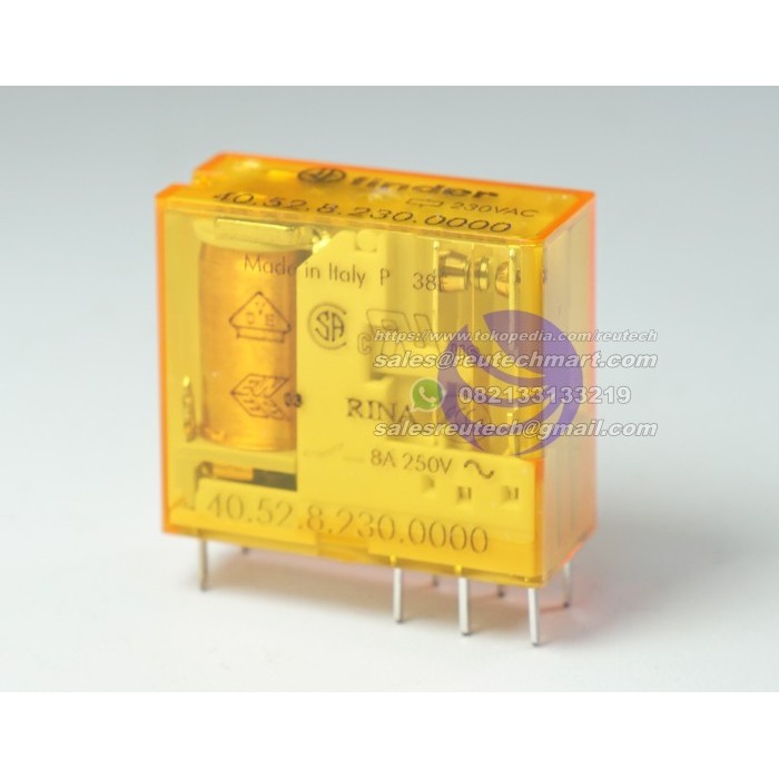 Relay Finder 40.52.8.2,0000 8A 250V Coil 230Vac
