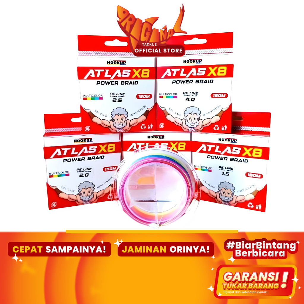 Hookup Atlas X8 300m 3.0 4.0 0.6 0.8 1.0 2.0 สายตกปลา PE
