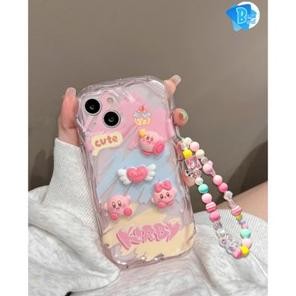 Aw89 Ss860 3D ซิลิโคน Softcase น่ารัก Kirby Lanyard สําหรับ Infinix Hot 50 Tecno Spark Go 8C 9 Pop 9