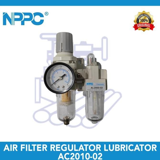- NPPC | เครื่องควบคุมกรองอากาศ น้ํามันหล่อลื่น | FR.L | พอร์ต 1/4" | AC2010-02