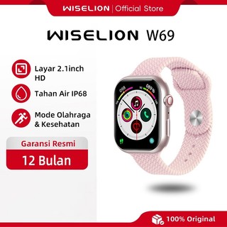 [2025 NEW]WISELION Smartwatch W69 Bluetooth Jam Tangan Pintar Wanita Layar AMOLED