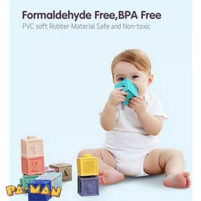 ใหม่ Soft BUILDING BLOCK/SOFT STACK BUILDING BLOCK BABY TEETHER SETTING BLOCK ของเล่น Soft BUILDING 