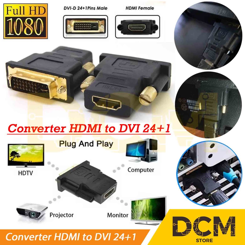 CONNECTOR / CONNECTOR / CONVERTER / HDMI TO DVI 24+1 /DVI-D/DVI 24 + 1