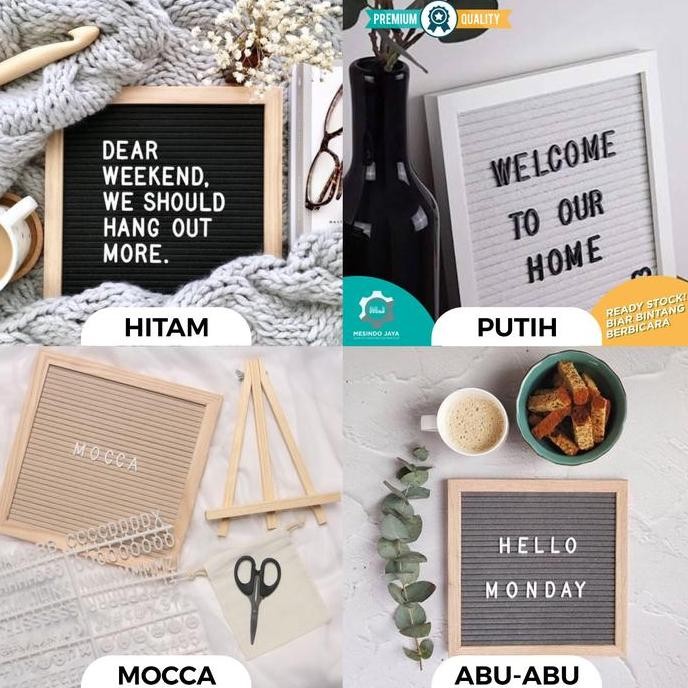 ! สมบูรณ์! 1 ชุด Felt Letter Board / cafe Letter Board ป้ายชื่อเด็ก