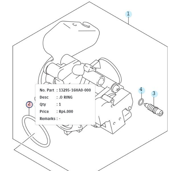 Oring เรือนปีกผีเสื้อ Next II / ที่อยู่ (13295-16HA0-000)