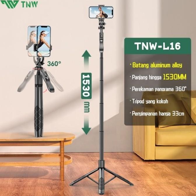 - TNW L16/L16SS ไม้เซลฟี่บลูทูธแหนบขาตั้งกล้อง 4in1 กล้อง HP ต้นฉบับ