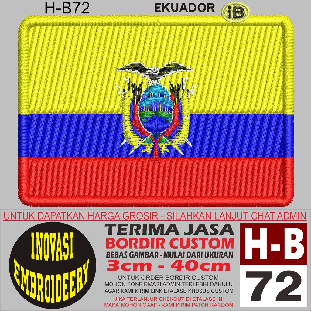 H-B72 AKUADOR LOGO EMBROIDERY PATCH - NOVATION EMBROIDERY TESTIMONI