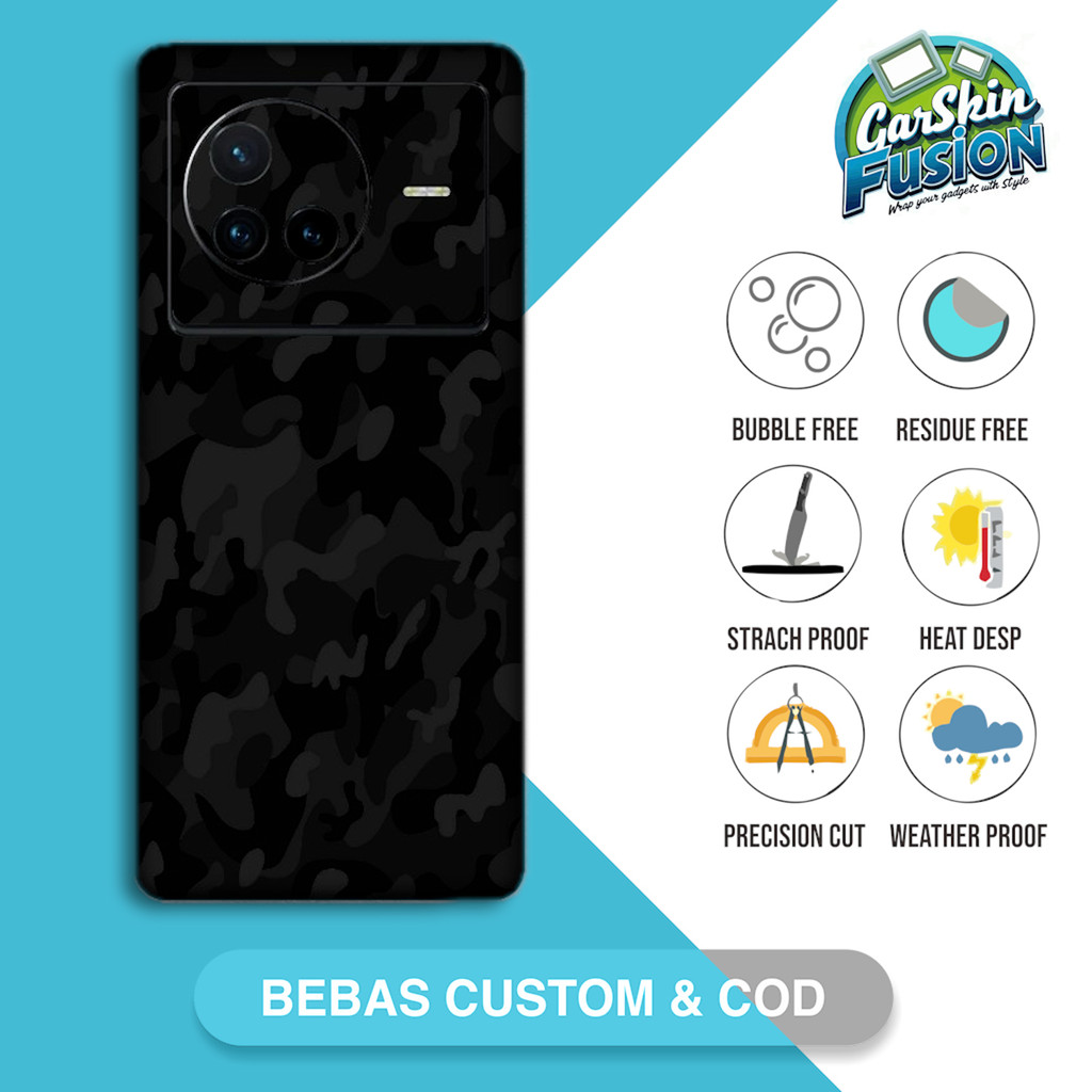 Garskin Skin Vivo X80 camo Code - J5I Custom | เคสรอยขีดข่วนป้องกันฟันกัส