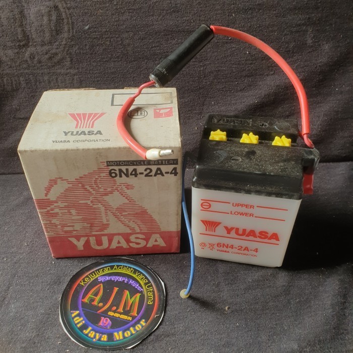 แบตเตอรี่ Accu Yuasa 6N4-2A-4 6N42A4 6V 6V 4Ah Honda Win Rare