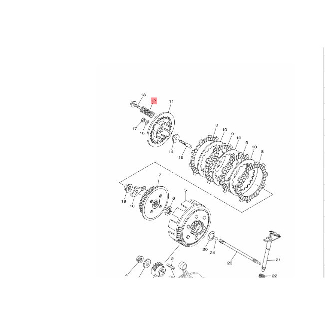 สปริงคลัทช์ Byson คาร์บูเรเตอร์ Fi R15 เก่า 2014-2015 Original Ygp 45P-E6333-0 หายาก