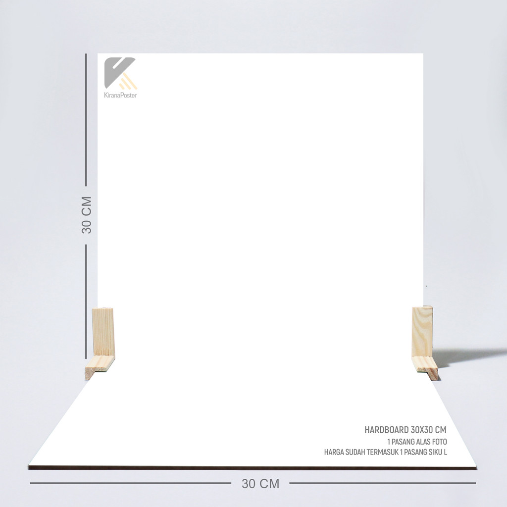 แผ่นรองภาพสีขาวล้วน รูปสินค้า วัดย้อนหลัง 30X30 ซม