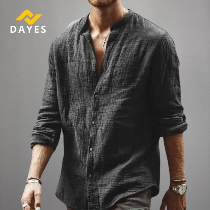 KEMEJA Last Dayses Mumbai เสื้อเชิ้ตนําเข้าเสื้อเชิ้ตแขนยาวผู้ชาย