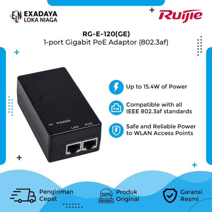 Ruijie RG-E-120(GE) Power Over Ethernet Adapter POE RG-E-120