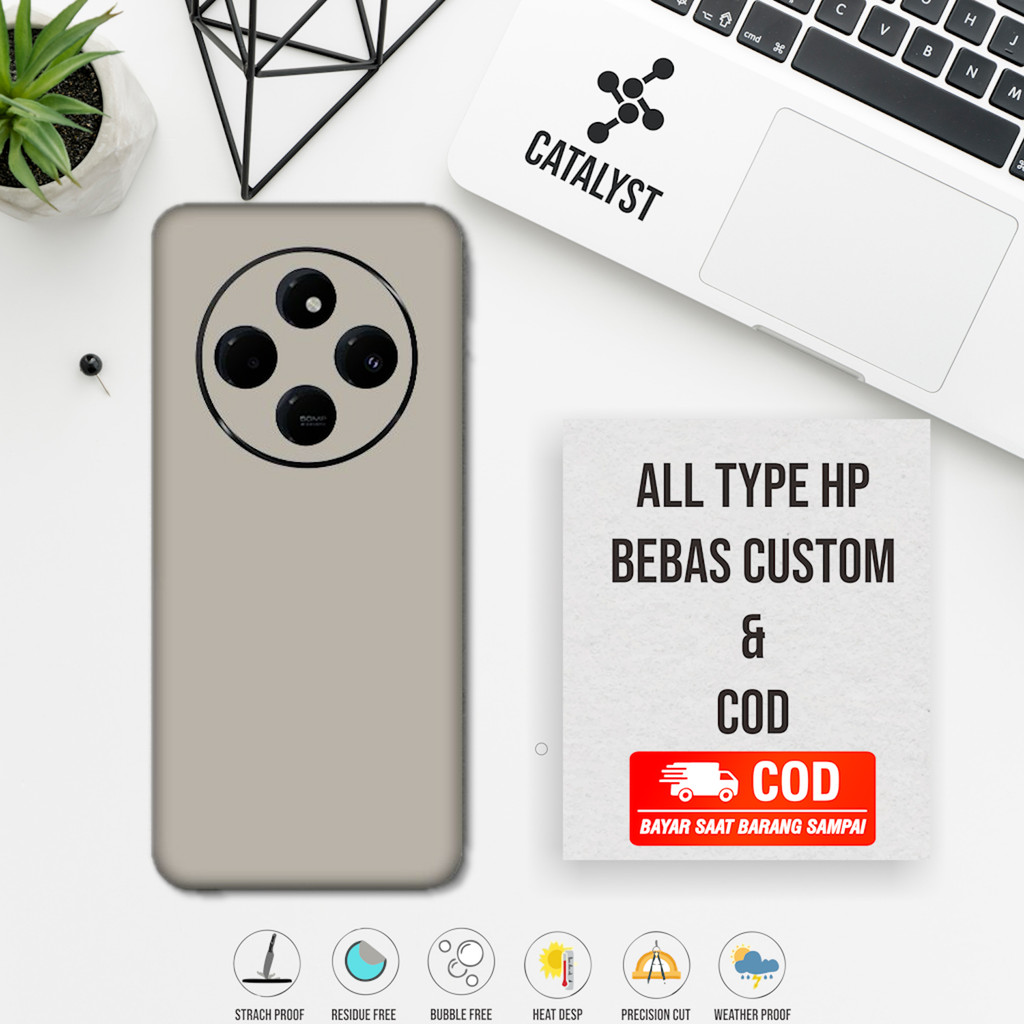 Garskin Skin Redmi 14C สีพื้นฐาน รหัส ezl ซื้อ 1 แถม 2