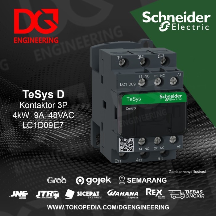 Schneider Contactor / Contactor Lc1D09E7/ Lc1D09 / Lc1D09 E7 48 Vac