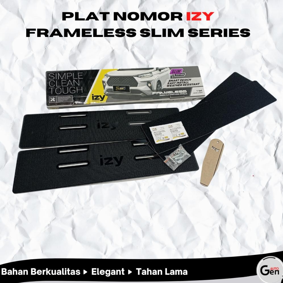 Er-79 ที่ยึดป้ายทะเบียนไร้กรอบ / ที่ยึดป้ายทะเบียนรถ Izy Brand Acrylic (CLEAN LOOK) ประหยัด