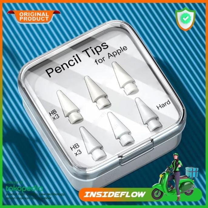 Tip Apple Pencil Replacement Hard Hb Nib Apple Pencil Gen 1 2 เคล็ดลับดินสอ Apple เปลี่ยน 6 ชิ้นพร้อ