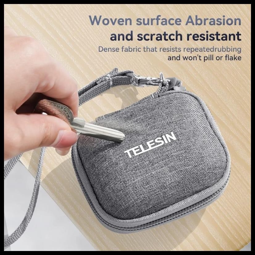 TELESIN HARDCASE BAG ACTION CAM BAG สําหรับ INSTA360 GO3, GOPRO HERO 5/6/7/8/9/10/11/12, AKASO BRAVE