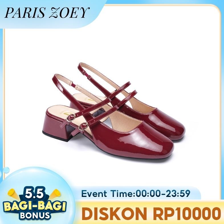 MH Paris Zoey รองเท้าส้นสูงผู้หญิง 5 ซม.สายคล้องคอ Slop รองเท้า Hedy PZX2324302
