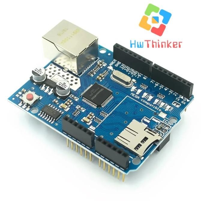 จัดส่งฟรี - บอร์ดขยาย Ethernet Shield LAN W5100 สําหรับ Arduino