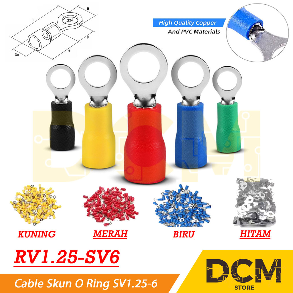สายขั้ว Skun Sekun Ring O รอบ RV1.25-4 RV2-4 RV3.5-4 RV5.5-6