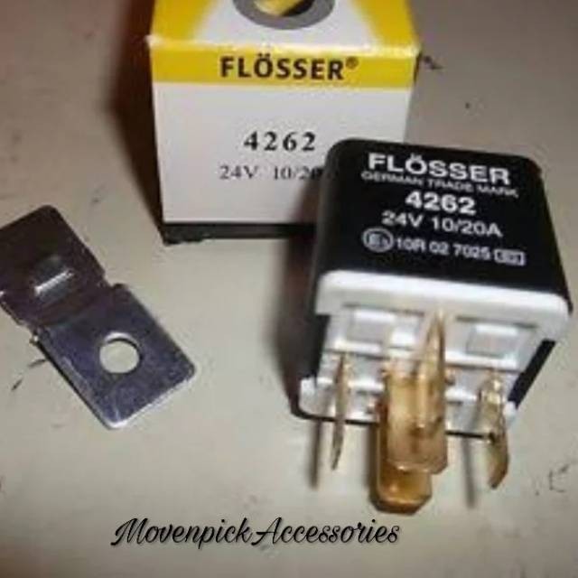 RELAY FLOSSER 4262 24V 10/20a 5 LEGS 87a / RELAY BREAKER