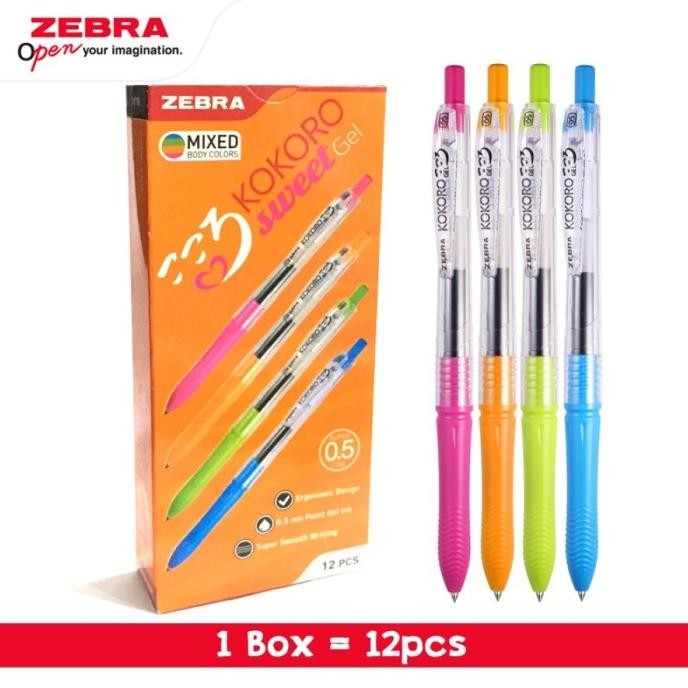 สินค้าใหม่!! [12 ชิ้น] ZEBRA KOKORO GEL PEN / KOKORO GEL PEN